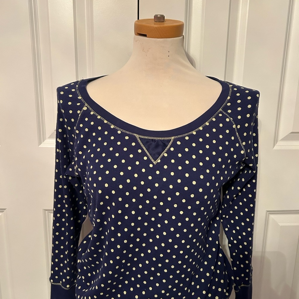 Victoria’s Secret blue and yellow polka dot thermal size medium